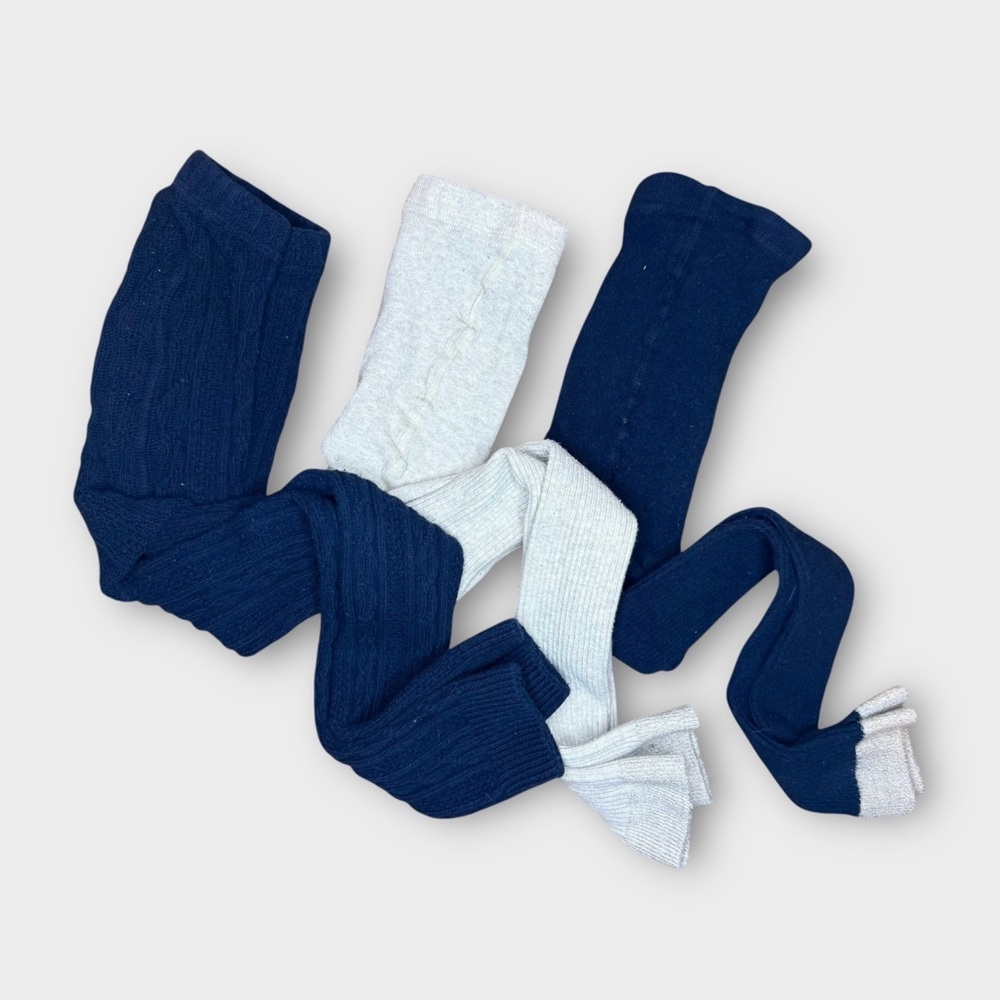Mini Boden 3 Bundle Footless Ribbed Tights